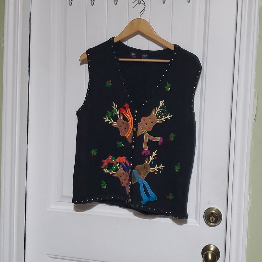 Hampshire Studio SNOW Decorated Half Jersey Size M - Picture 2 of 8